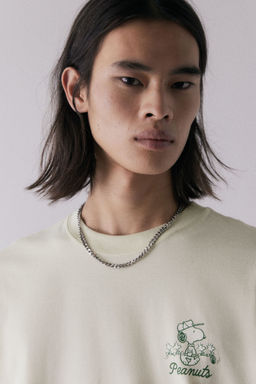 H&M - Men Blue Loose Fit Printed T-Shirt