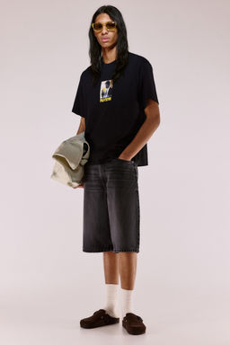 H&M - Men Blue Loose Fit Printed T-Shirt