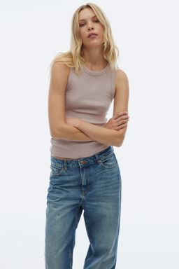 H&M - Women Yellow Ribbed Vest Top