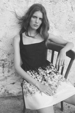 H&M - Girls Blue Flared-Skirt Dress