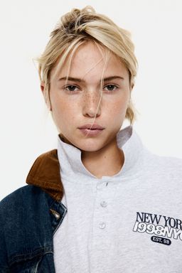 H&M - Women Blue Cotton Rugby Shirt