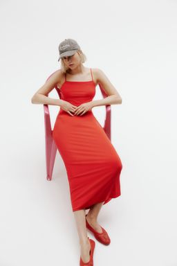 H&M - Women Red Strappy Bodycon Dress