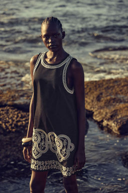 H&M - Women Black Embroidered Shift Dress