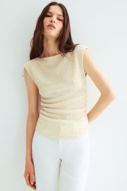 H&M - Girls Pink Textured Jersey Top