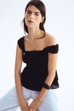 H&M - Women Black Draped Top