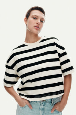 H&M - Girls Black Boxy T-Shirt