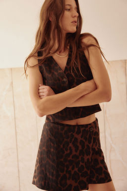 H&M - Women Brown Short Waistcoat