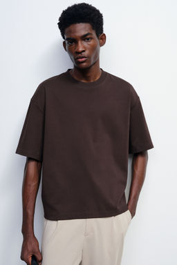 H&M - Men Black Loose Fit Boxy-Style T-Shirt