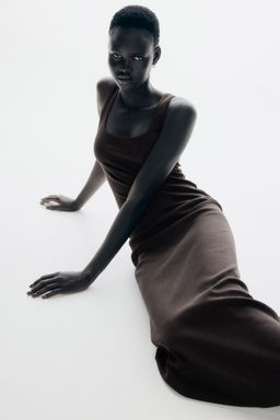 H&M - Women Brown Sleeveless Maxi Dress