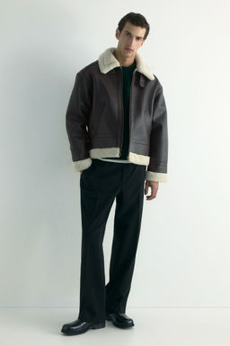 H&M - Men Brown Aviator Jacket