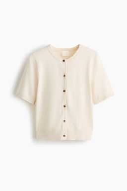 H&M - Women White Short-Sleeved Cardigan