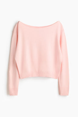 H&M - Women Pink Off-The-Shoulder Jumper
