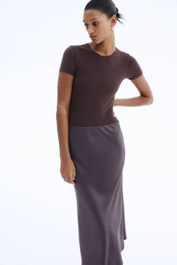 H&M - Women Red Short-Sleeved Microfibre Body