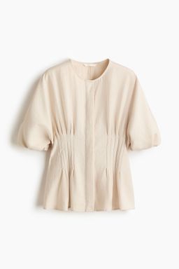H&M - Women Beige Waisted Blouse