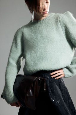 H&M - Women Green Jacquard-Knit Jumper