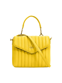 Eske - Yellow Color Patterned Satchel For Women