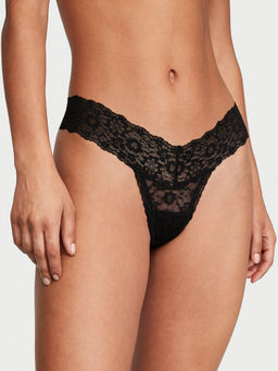 Victoria's Secret - Black The Lacie Lace Thong Panty