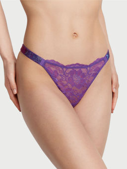 Victoria's Secret - Purple Very Sexy Shine Strap Lace Thong Panty