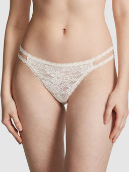 Victoria's Secret - White Wink Strappy Thong Panty