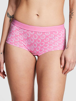 Victoria's Secret - Pink Printed Cotton Boyshort Panty