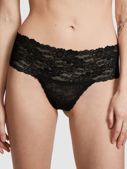 Victoria's Secret - Black Wink Wide-Waist Thong Panty