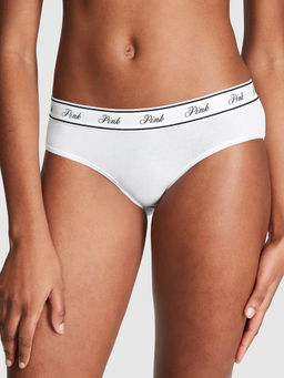 Victoria's Secret - White Logo Cotton Hiphugger Panty