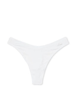 Victoria's Secret - White Cotton High-Leg Thong Panty
