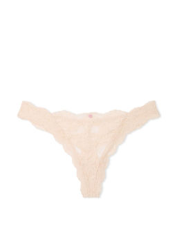 Victoria's Secret - Light Beige Dream Angels Lace Thong Panty