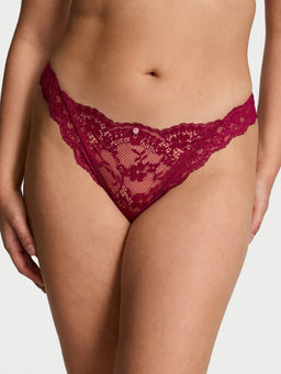 Victoria's Secret - Red Dream Angels Lace Thong Panty