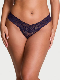 Victoria's Secret - Purple The Lacie Sequin Posey Lace Thong Panty