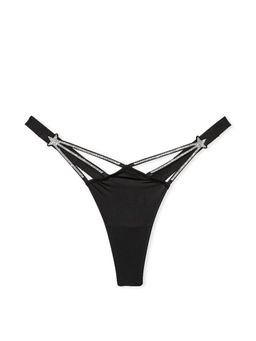 Victoria's Secret - Black Very Sexy Starstruck Shine High-Leg Thong Panty