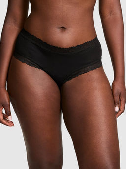 Victoria's Secret - Black Wink Lace-Trim Cheeky Panty
