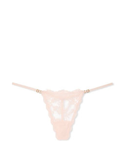 Victoria's Secret - Peach Dream Angels Lace Adjustable V-String Panty