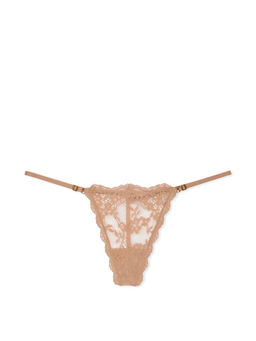 Victoria's Secret - Beige Dream Angels Lace Adjustable V-String Panty