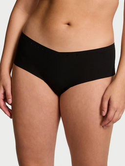 Victoria's Secret - Black No-Show Shine-Trim Cheeky Panty