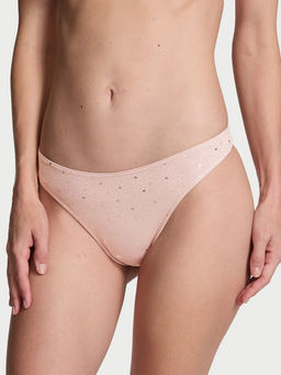 Victoria's Secret - Peach Stretch Cotton High-Leg Scoop Thong Panty