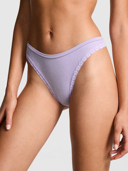 Victoria's Secret - Purple Seamless High-Leg Thong Panty