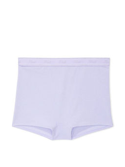 Victoria's Secret - Purple Logo Cotton Shimmer High-Waist Boyshort Panty