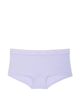 Victoria's Secret - Purple Logo Cotton Shimmer Boyshort Panty