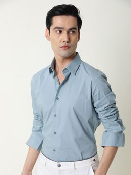 Rare Rabbit - Neutons Blue Casual Shirts
