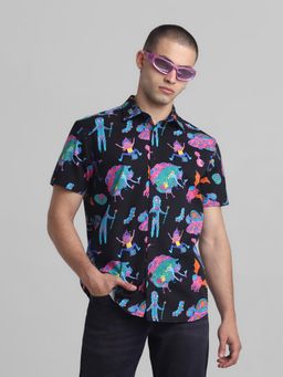 Jack & Jones - Rick & Morty Black Regular Fit Shirt