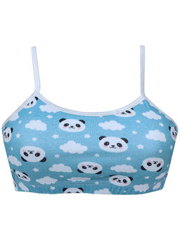 D'chica - Girls Panda Print Non-Wired Cotton Adjustable Straps Bra | Pack Of 1
