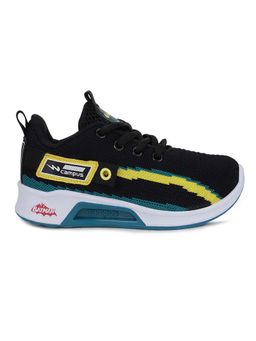 Campus - Black Textured Sports Shoes For Unisex