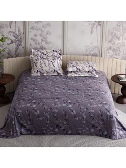Stoa Paris - 300 Tc Sateen Wisteria Shade Printed Bedsheet with 4 Pillow Covers (King)