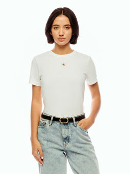 Calvin Klein - Solid Straight Fit Cotton T-Shirt