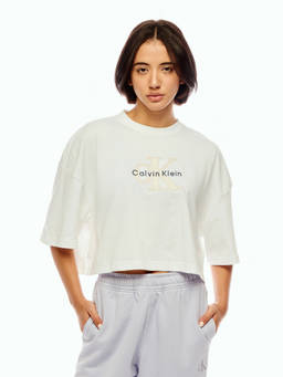 Calvin Klein - Embroidered Logo Relaxed Fit Cotton T-Shirt