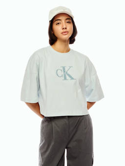 Calvin Klein - Embroidered Logo Relaxed Fit Cotton T-Shirt