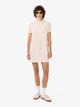Lacoste - Pink Fluid Scalloped Pique Dress