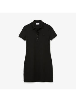 Lacoste - Black Slim Fit Stretch Petit Pique Polo Dress