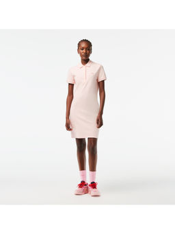 Lacoste - Pink Slim Fit Stretch Petit Pique Polo Dress
